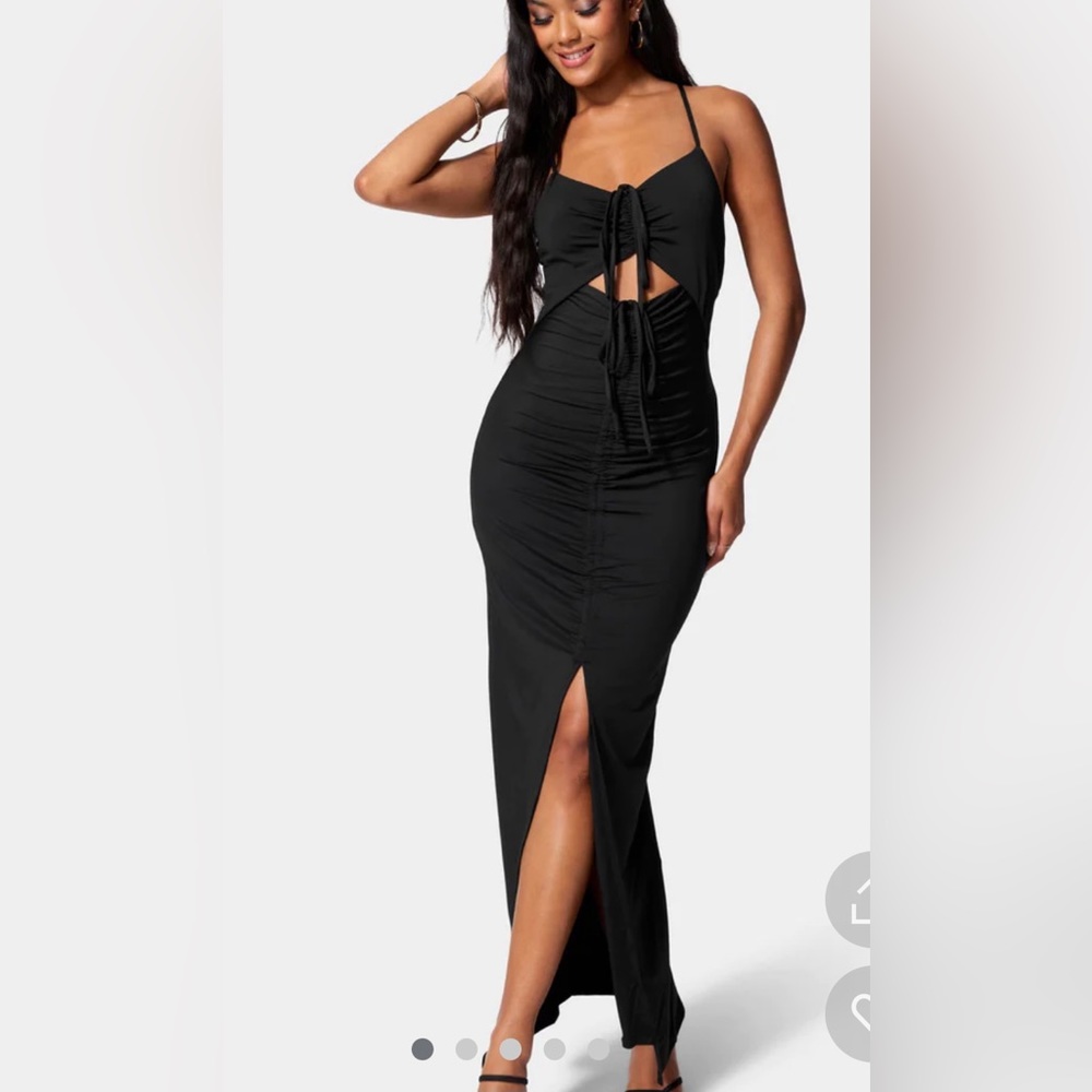 BEBE Black Cutout Maxi Dress